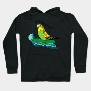 Funny budgie as a surfer Hoodie